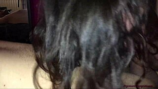 slut enjoys two big cocks in ass and mouth threesome