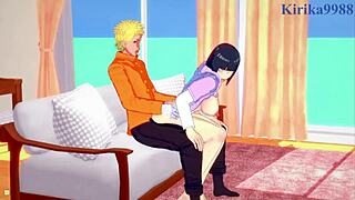 Hinata Hyuga and Naruto Uzumaki in wild hentai banging