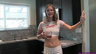 I wake up to a Stella morning with her tight shaved pussy