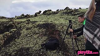 Nasty Photographer's Intense Emotions While Fucking His Petite Blonde Model Outdoors in Doggy and Blowjob