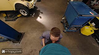 Gay Twink Mechanic Blowjob Anal Fuck