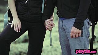 Nasty Photographer's Intense Emotions While Fucking His Petite Blonde Model Outdoors in Doggy and Blowjob