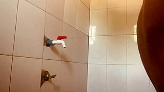 oh shit, i'm bathing while my step sis fucks in the next room!