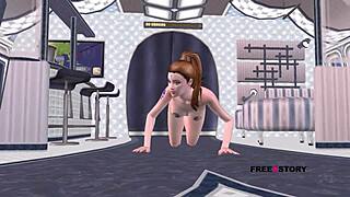 Beautiful Teen Feels Excited In Airplane Poses