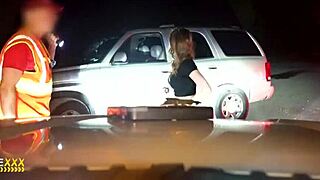 Roadside POV Sex With Brunette Mechanic Featuring Big Cock And Natural Tits