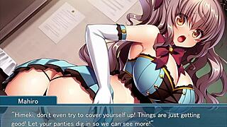 Queen of the otaku in a group game with fingering and masturbation