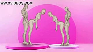 Twins Fucking Girls Hard in Wild Animated Action