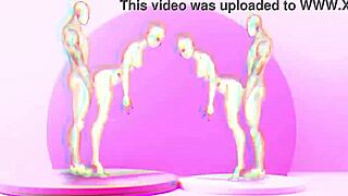 Twins Fucking Girls Hard in Wild Animated Action