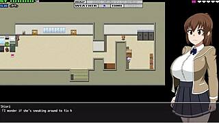 Girl paints body, paint washes off in rain