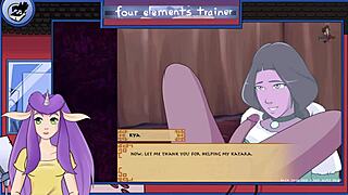 Avatar trainer bonus with milfy blowjob and monster orgasm moans.