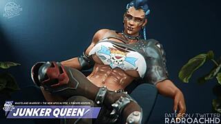 mei the personal trainer gets doggystyle sex with big cock in 3d hentai