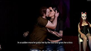 Milf performs striptease and masturbation in outdoor game setting