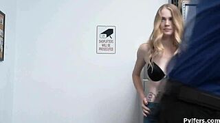 Blonde teen bends over for big cock in reality spying scene