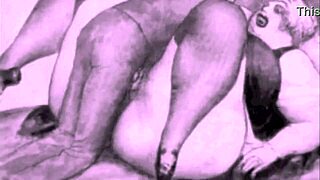 Detailed Vintage Erotic Art Featuring Cartoon and Anime Styles