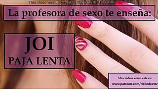 sigue las instrucciones de tu profesora para un joi caliente