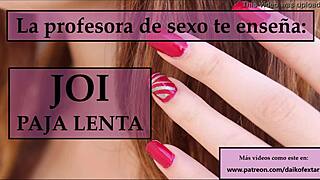 sigue las instrucciones de tu profesora para un joi caliente