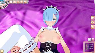 Re Zero Rem Male Takes Pov In 3D Hentai Anime Game Koikatsu Video