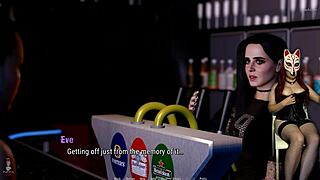 Milf performs striptease and masturbation in outdoor game setting