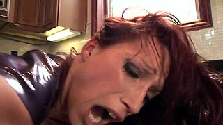 Fucking In Shiny Latex Lingerie And High Heels