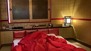 Planned a relaxing stay at LA's luxury Japanese inn, but ended up with a creampie.