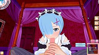 Re Zero Rem Male Takes Pov In 3D Hentai Anime Game Koikatsu Video