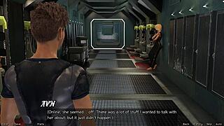 Stranded in space, blonde virgin 18 deepthroating my cock 😍