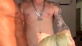 I’m tearing up this young guy with my big-dick friend in wild action. It’s my first time with such a huge cock!