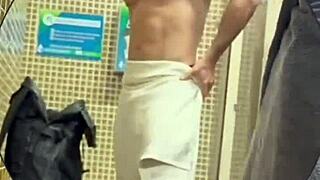 encounter in the public bathroom with security