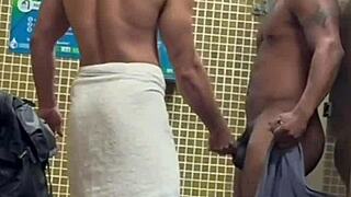 encounter in the public bathroom with security