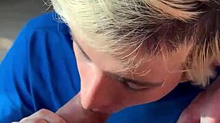 I’m tearing up this young guy with my big-dick friend in wild action. It’s my first time with such a huge cock!