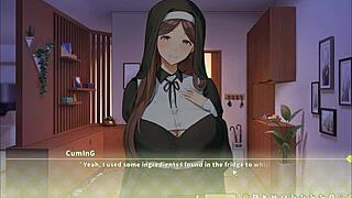 Summer Clover Fired For Giant Cock In Harem Game!