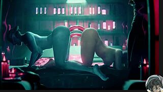 Horny juno with tight tits ellie gets fucked in mass effect ass to ass