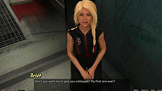 Stranded in space, blonde virgin 18 deepthroating my cock 😍