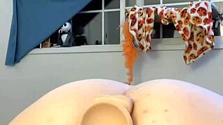 suggestive anal play with big clit