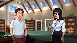 Busty stepmom shows her huge breast in summertime saga 3d porn games.