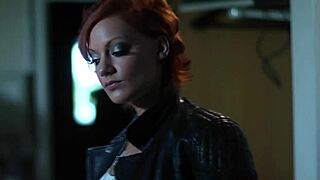 Blonde milf gets her throat slammed