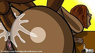 Big booty black bbw taking huge cock up her ass