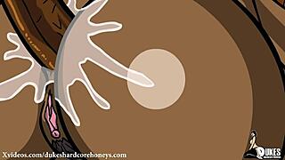 Big booty black bbw taking huge cock up her ass