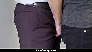 Bisexual Stepson Cannot Resist Riding And Blowing Stepdad's Big Cock