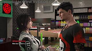 complete gameplay in the hellcat lounge part 5 with wet 3d cartoon teen slut in public action 😈💦