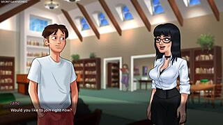 Busty stepmom shows her huge breast in summertime saga 3d porn games.