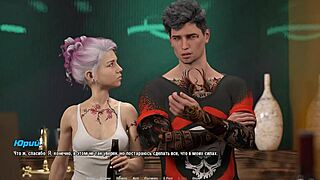 complete gameplay in the hellcat lounge part 5 with wet 3d cartoon teen slut in public action 😈💦