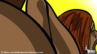 Big booty black bbw taking huge cock up her ass