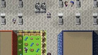 in this harem game, the maid deepthroats a giant cock – can you believe it