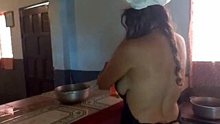 cooking at my brother-in-laws and oops...gave a steamy blowjob in kitchen