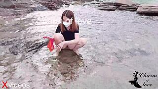 Thai model gets bent over by photographer in outdoor shoot