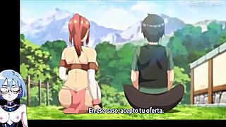 Futanari harem fucks big tits in isekai anime game