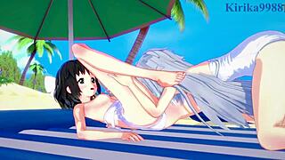 Miku kohinata and laura bodewig lesbian play - symphogear & infinite stratos hentai