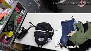 horny mall cop records himself fucking a juicy pussy at work, piercing and all