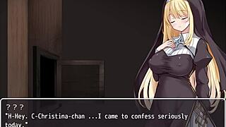 Sister Christina Bangs in Anime Hentai Gangbang with Blowjobs and Masturbation!